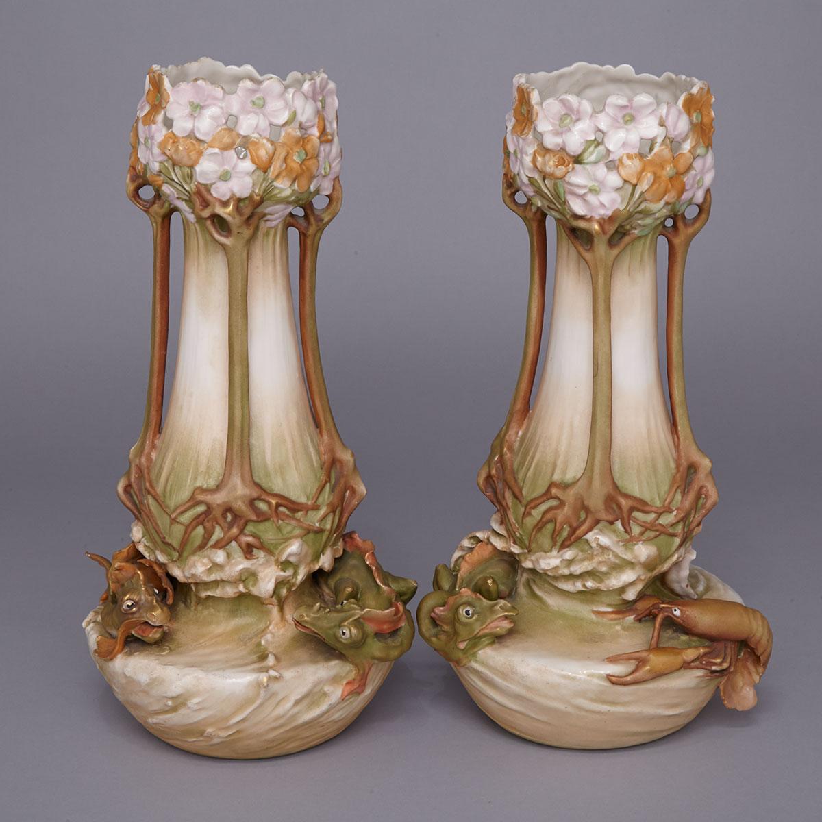 Pair of Royal Dux Vases, early 20th century
