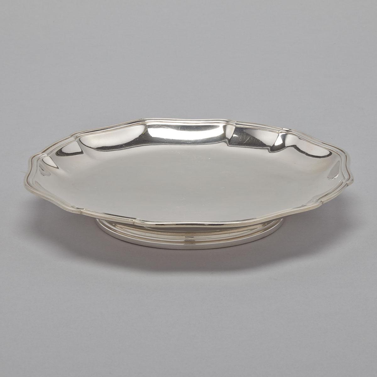French Silver Shaped Circular Dish, for Tiffany & Co, Paris, 20th century