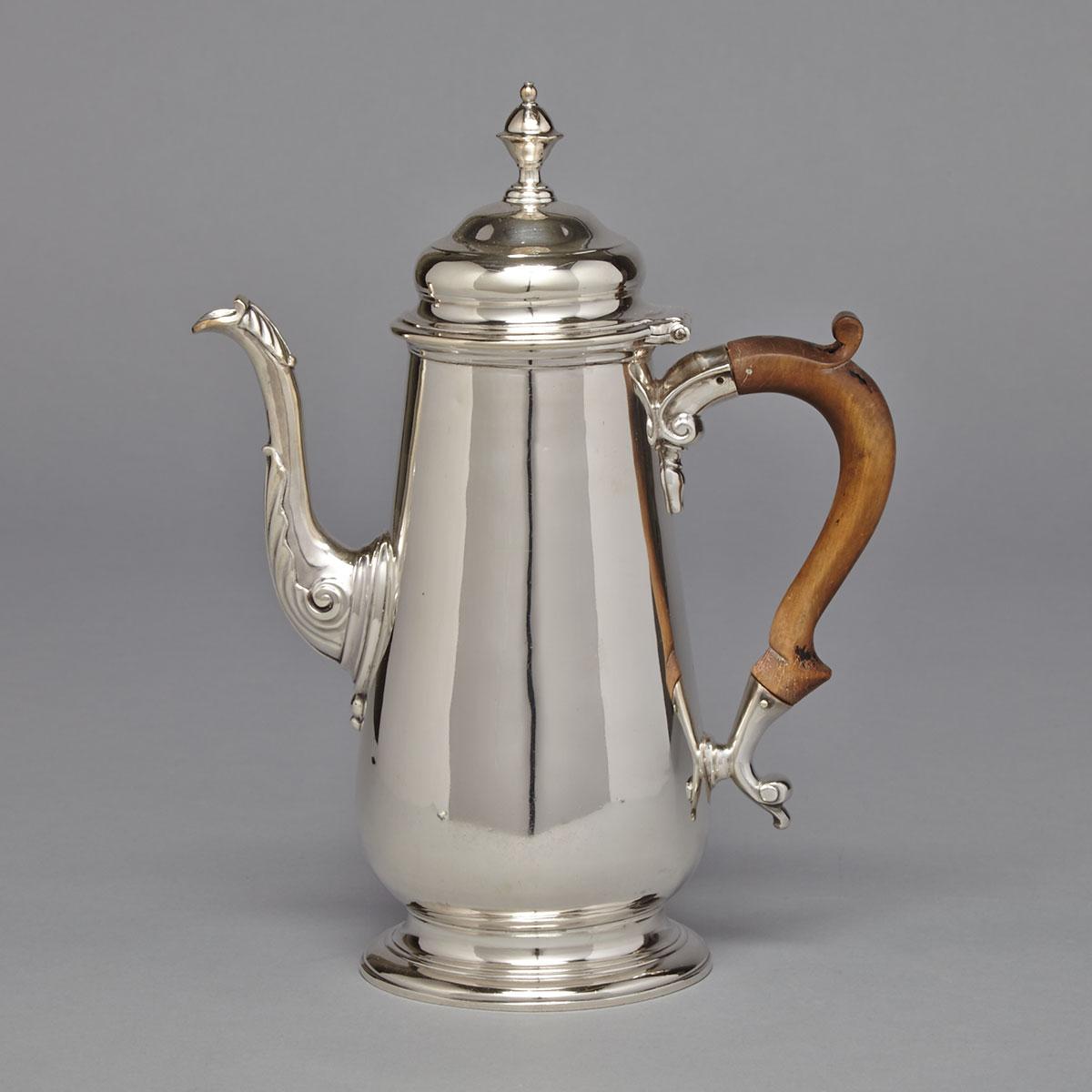 George II Silver Coffee Pot, London, 1749