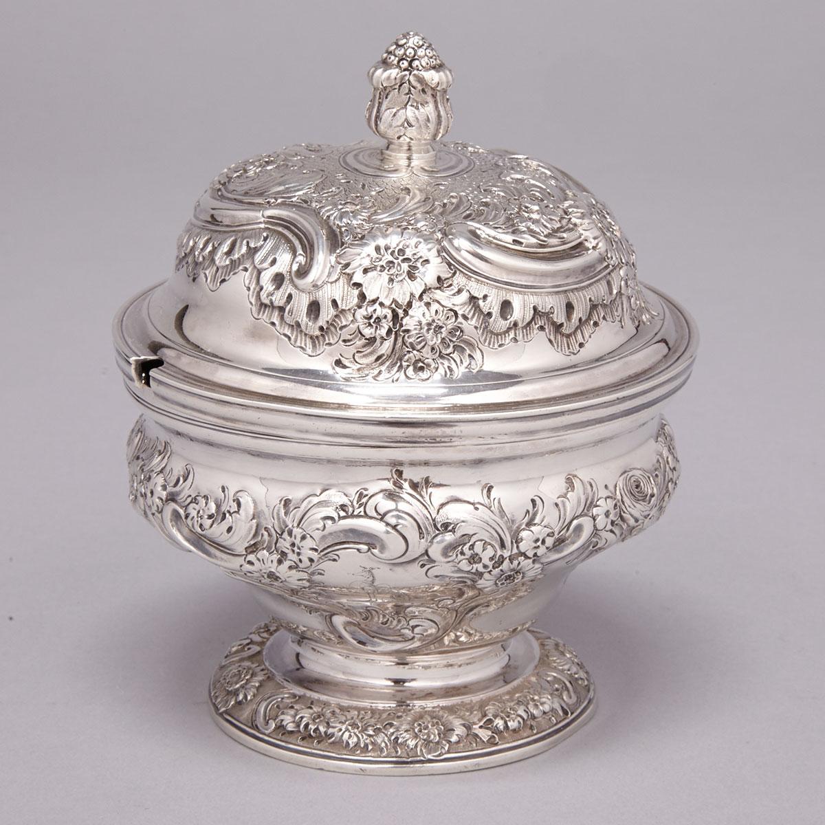 George II Silver Covered Sugar Bowl, Henry Morris, London, 1749
