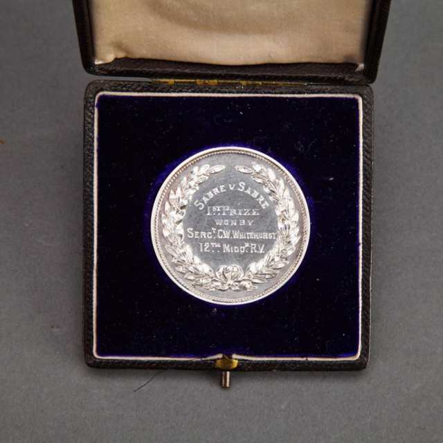 Four Royal Military Tournament Medallions to Sergeant C. W. Whitehurst, 12th Midd. R. V., 1896-8