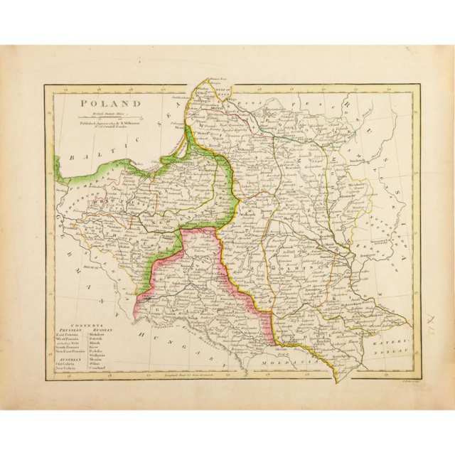 Three Engraved and Hand Coloured Maps of Poland and Surrounding Region, 18th and early 19th centuries