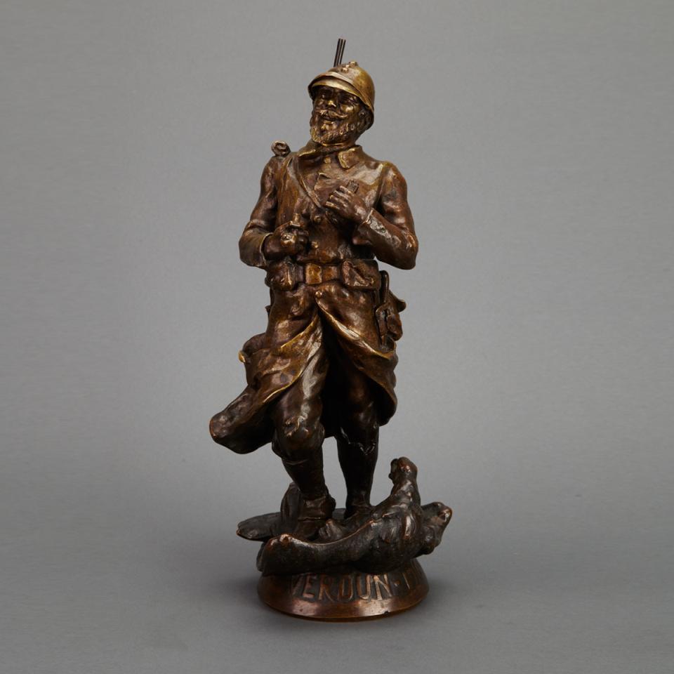 French Bronze Figure of Lieutenant Colonel Émile Driant, early 20th century