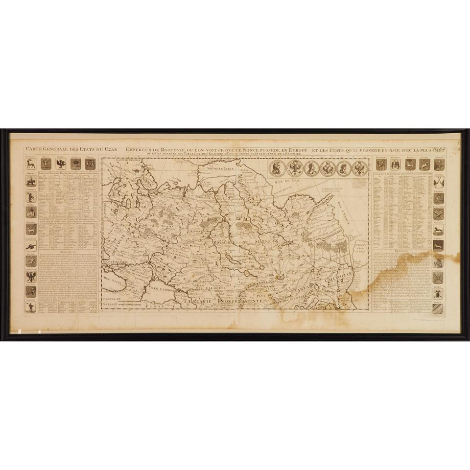 Carte Generale de Etats du Czar, Henri Abraham Chatelain (1684-1743), 1732