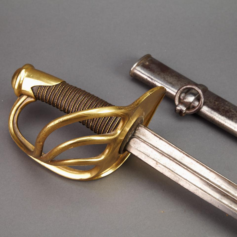 French Model 1854 Cuirassier's  Sword, Manufacture d'armes de Châtellerault, 1882