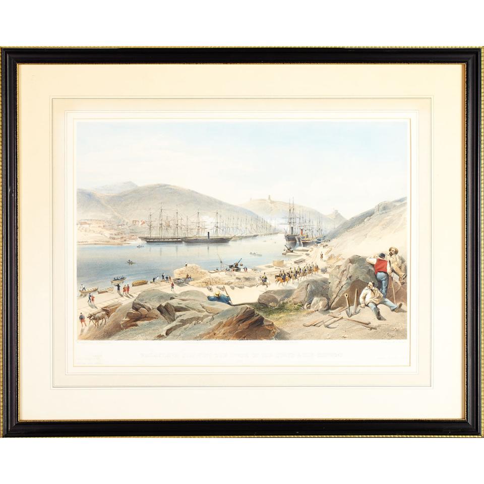 Crimean War: Balaklava Shewing the State of the Quays & the Shipping in May, 1855
