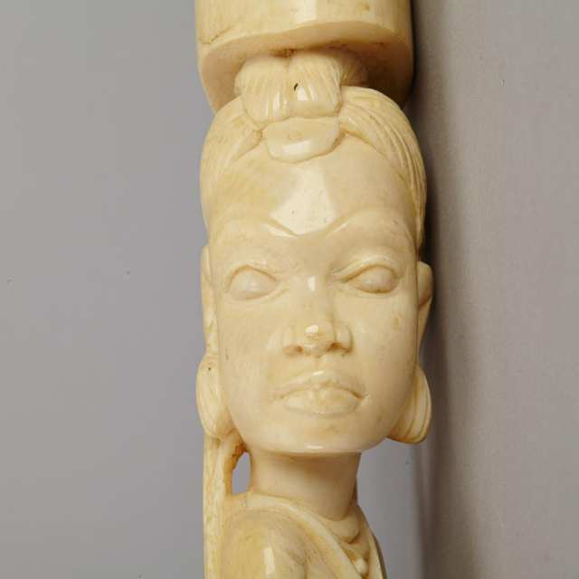 Ivory Bust of a Woman, Africa, Circa 1950