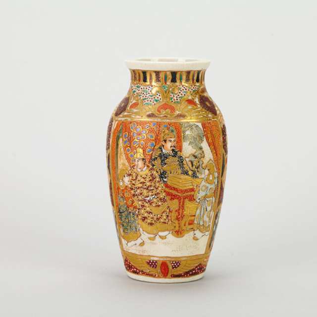 Small Satsuma Baluster Vase, Meiji Period, Circa 1900