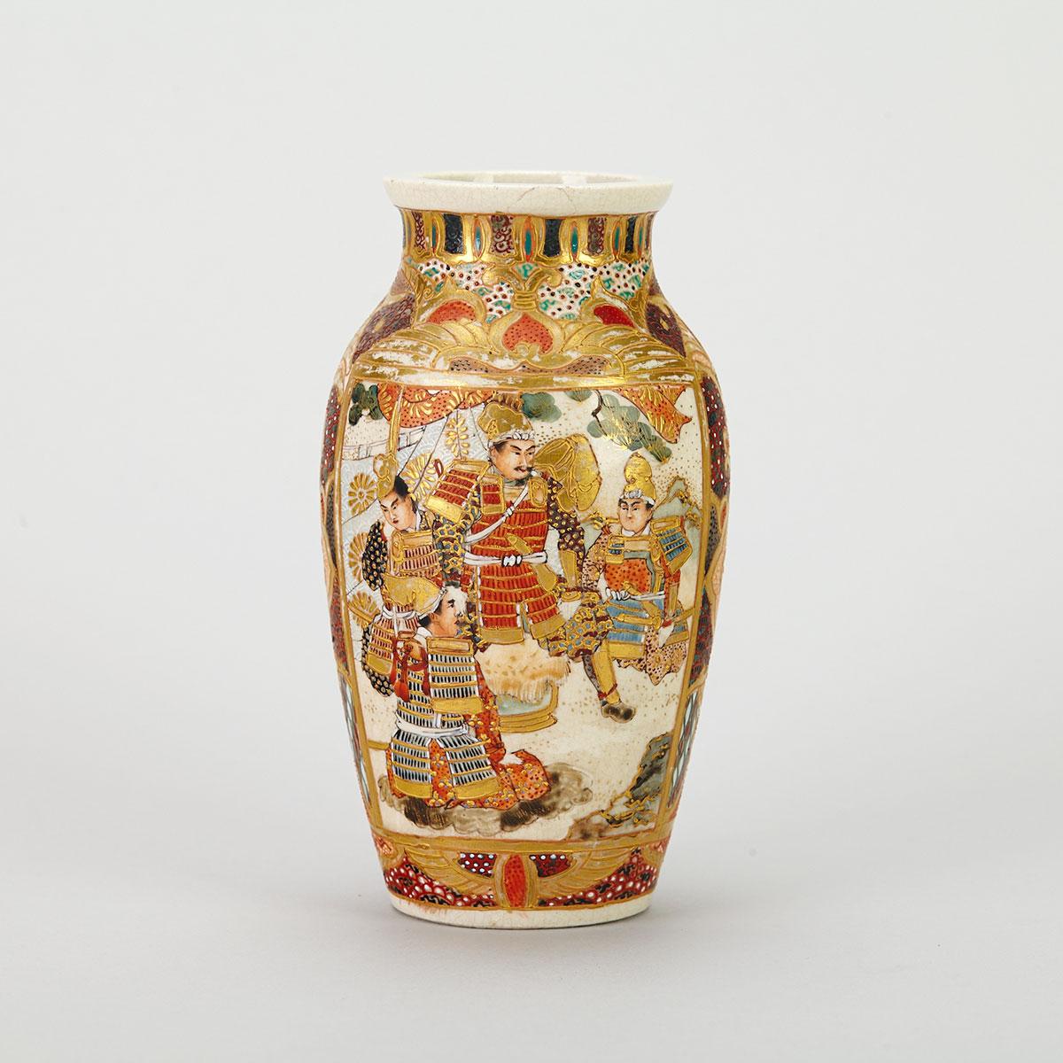 Small Satsuma Baluster Vase, Meiji Period, Circa 1900