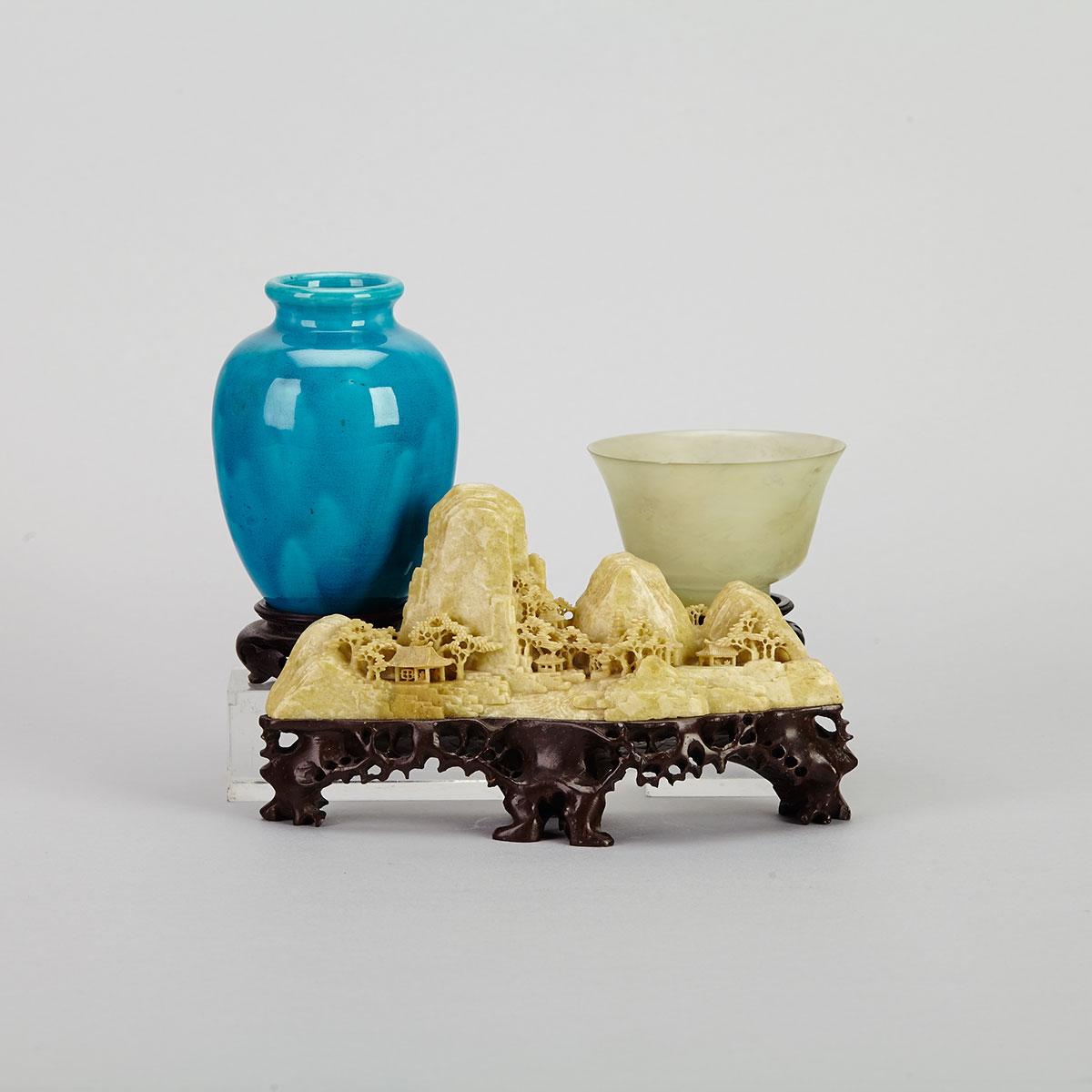 Three Chinese Decorative Items, 19th/20th Century 