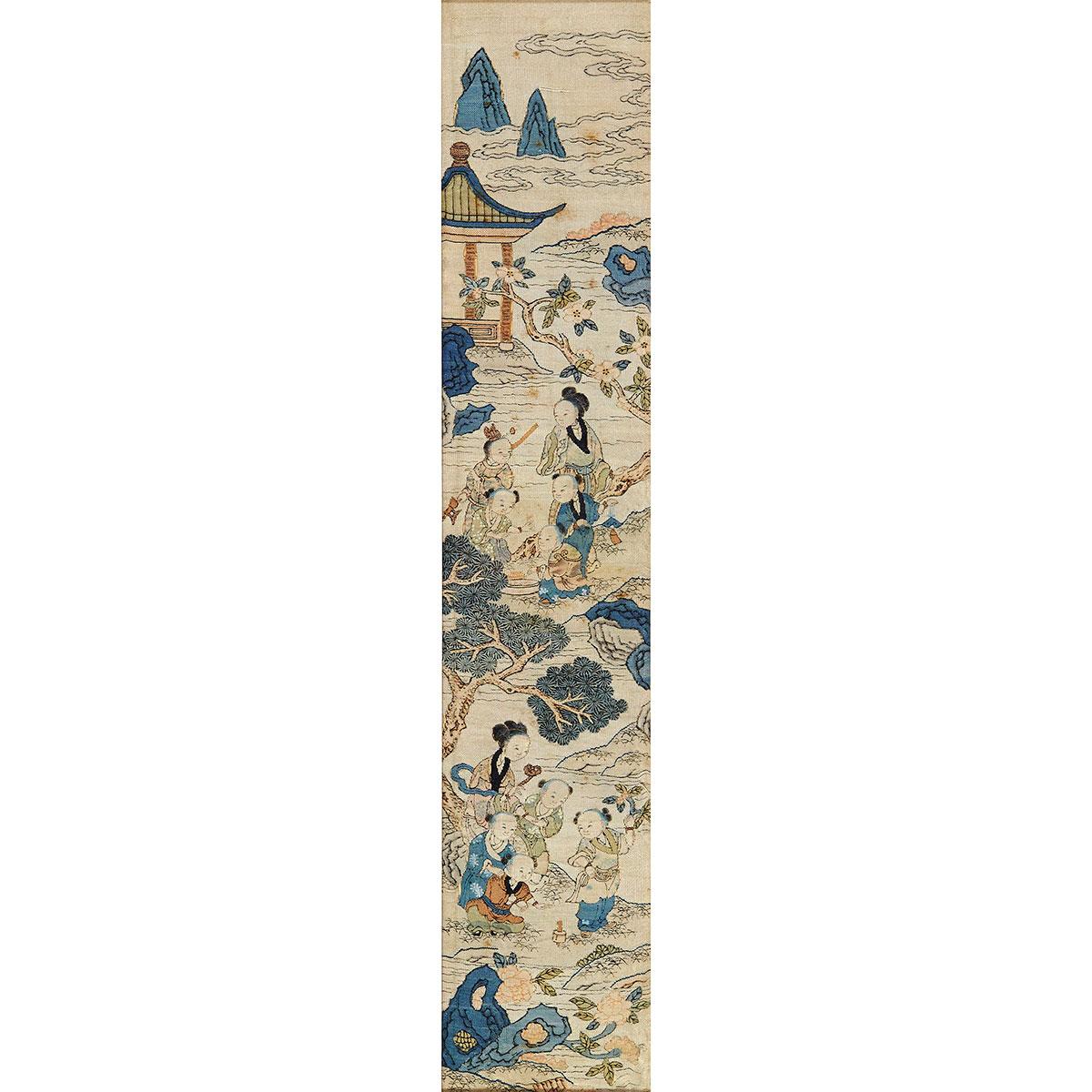 Silk Kesi Textile Panel, 18th/19th Century
