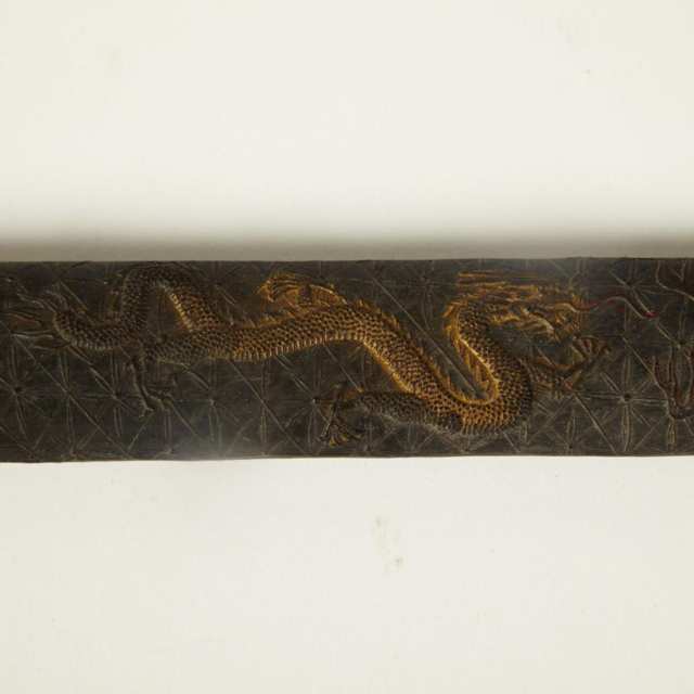 Large Sword Form Ink Cake, Qianlong Mark