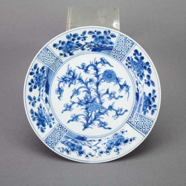 Group of Seven Blue and White Plates, Kangxi Period (1662-1722)