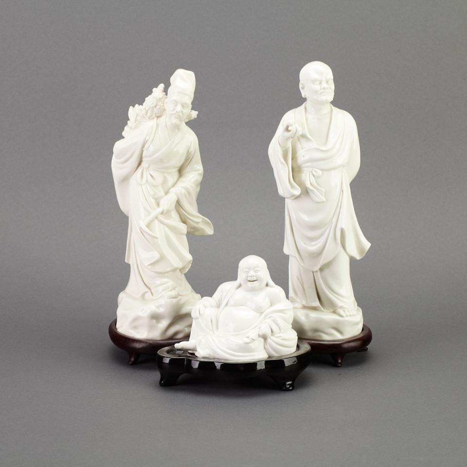 Three Dehua Figures, 20th Century