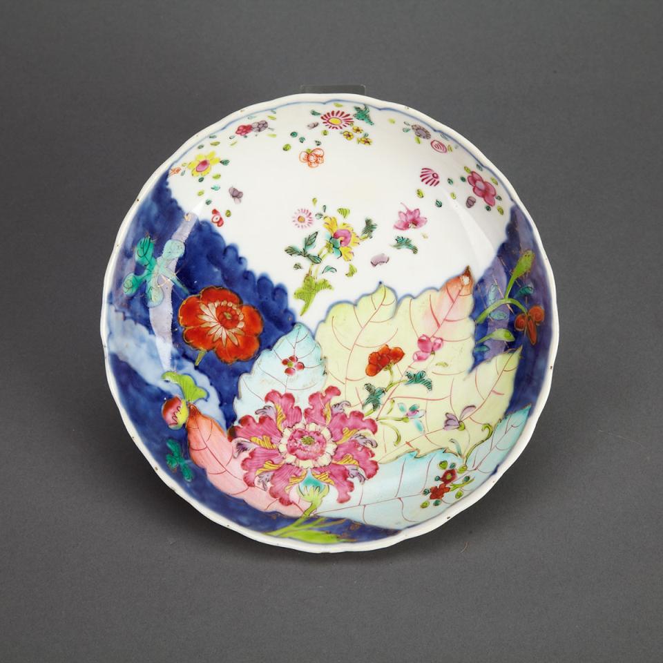 Export Famille Rose Tobacco Leaf Dish, 18th/19th Century
