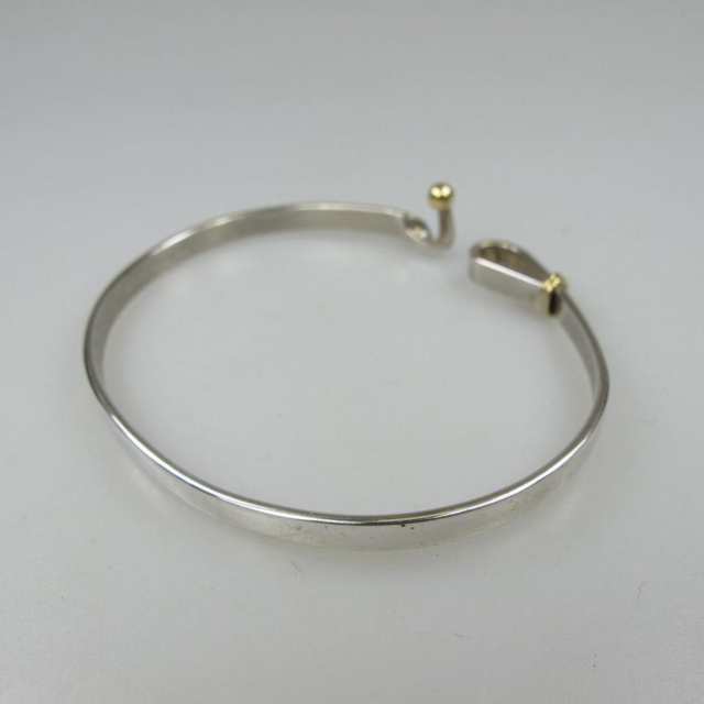 Tiffany & Co. Sterling Silver And 18k Yellow Gold Bangle