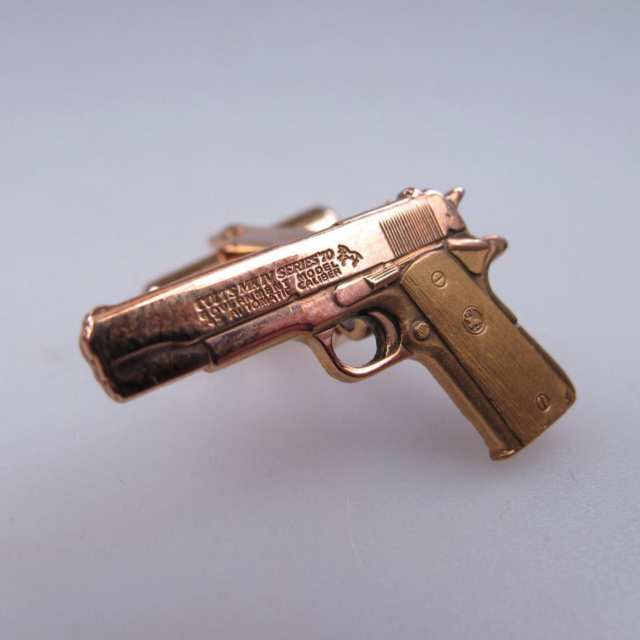 Pair Of Gold-Filled “Colt” Cufflinks And Tie-Tack