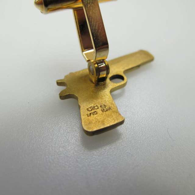 Pair Of Gold-Filled “Colt” Cufflinks And Tie-Tack