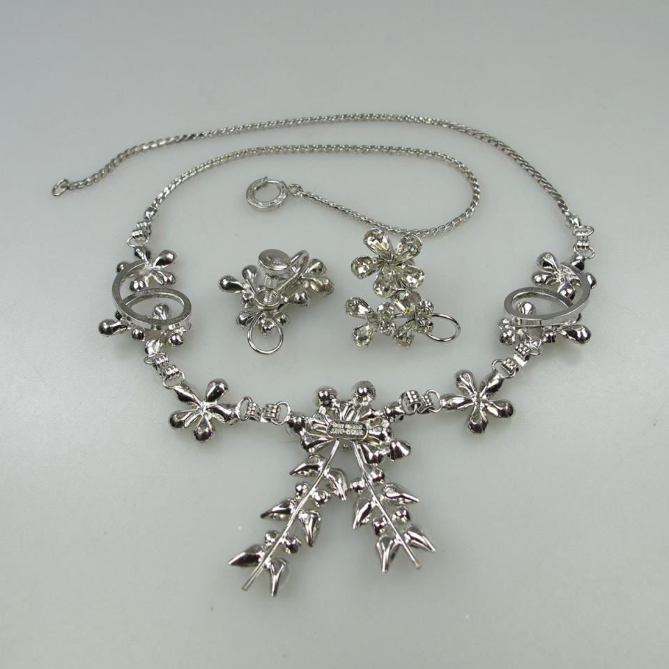Star-Art Sterling Silver Necklace And Earrings
