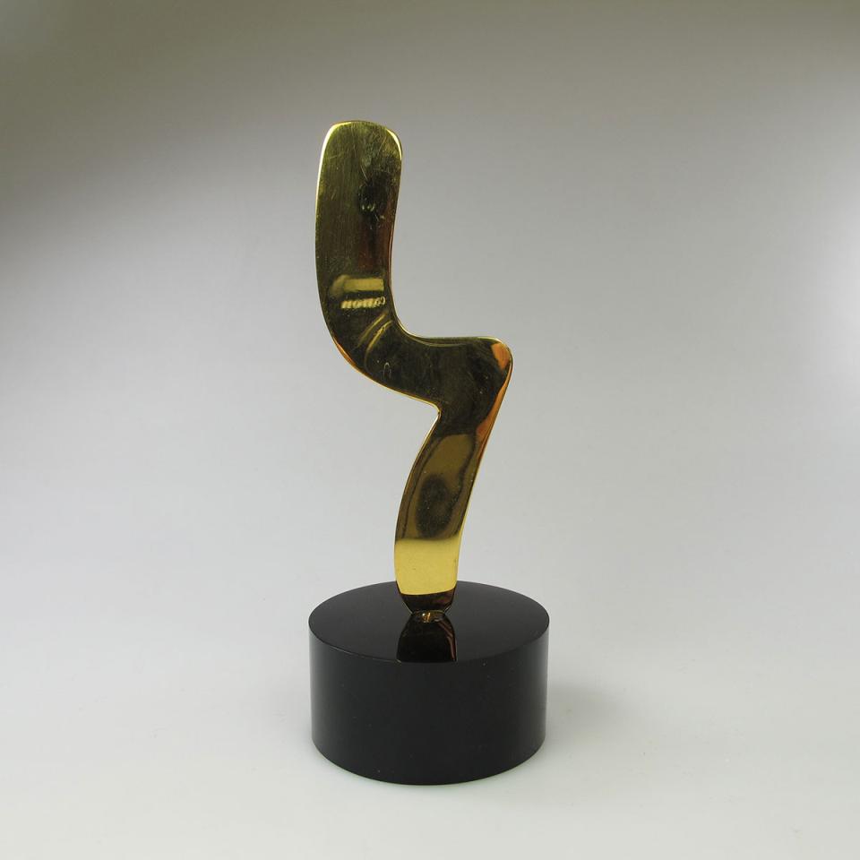Maryon Kantaroff Gilt Bronze Abstract Pendant