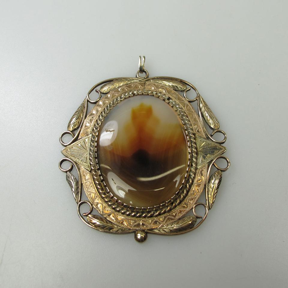 Ed Klapmeier American Sterling Silver And 10k Yellow Gold Pendant