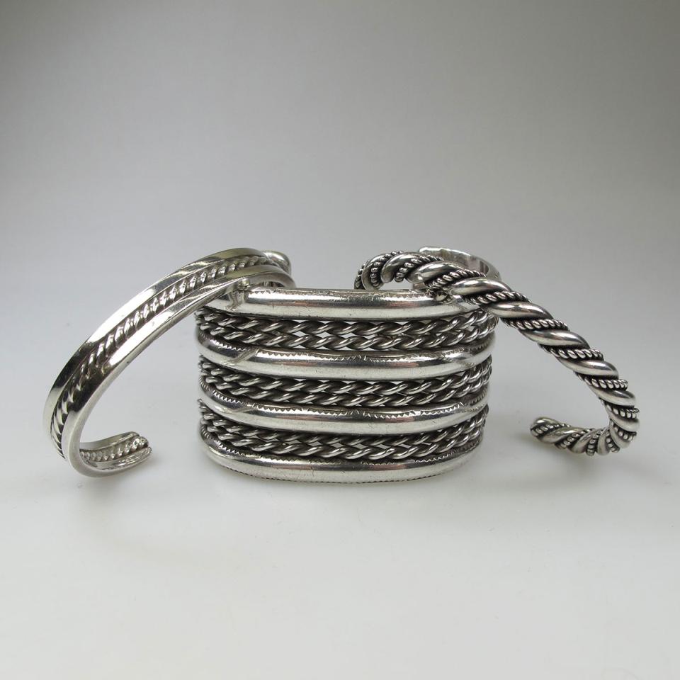 3 Sterling Silver Open Bangles