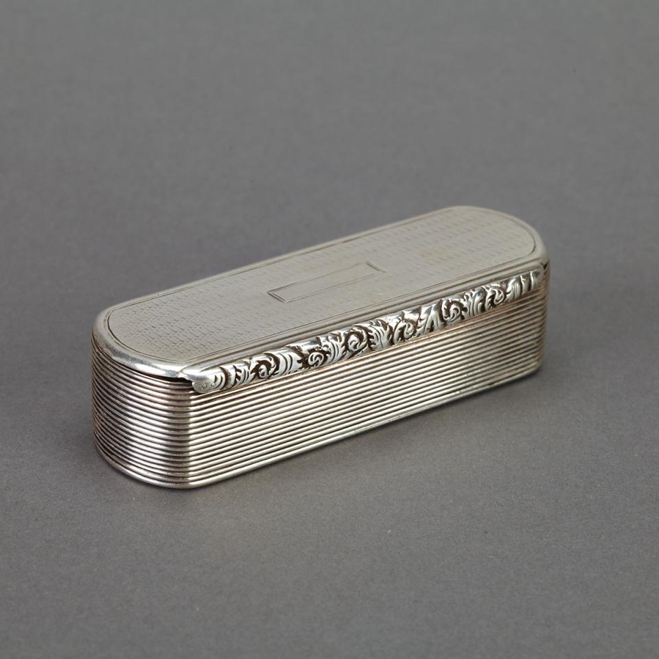 William IV Silver Oblong Snuff Box, Edward Smith, Birmingham, 1830