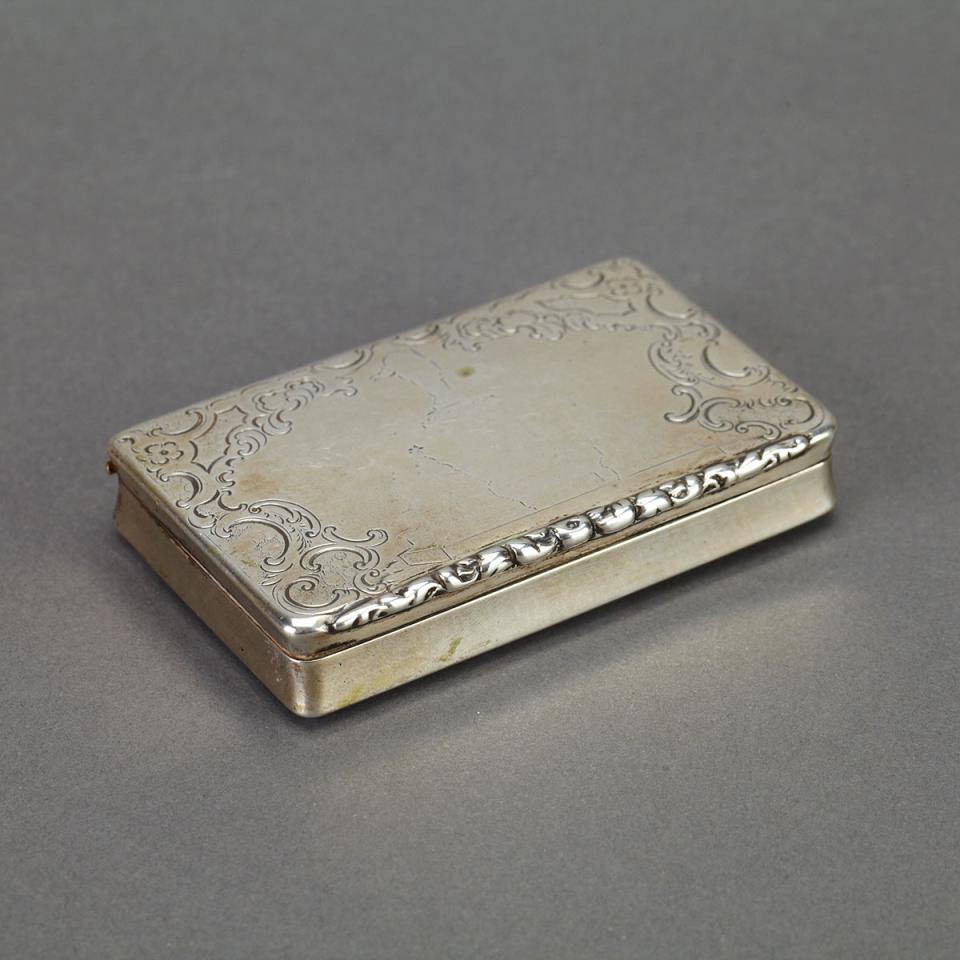 Austro-Hungarian Silver Snuff Box, Vienna, 1846