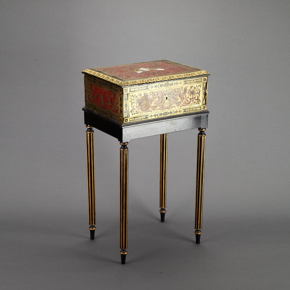 French Ormolu Mounted Boulle Work Document Box, 19th century