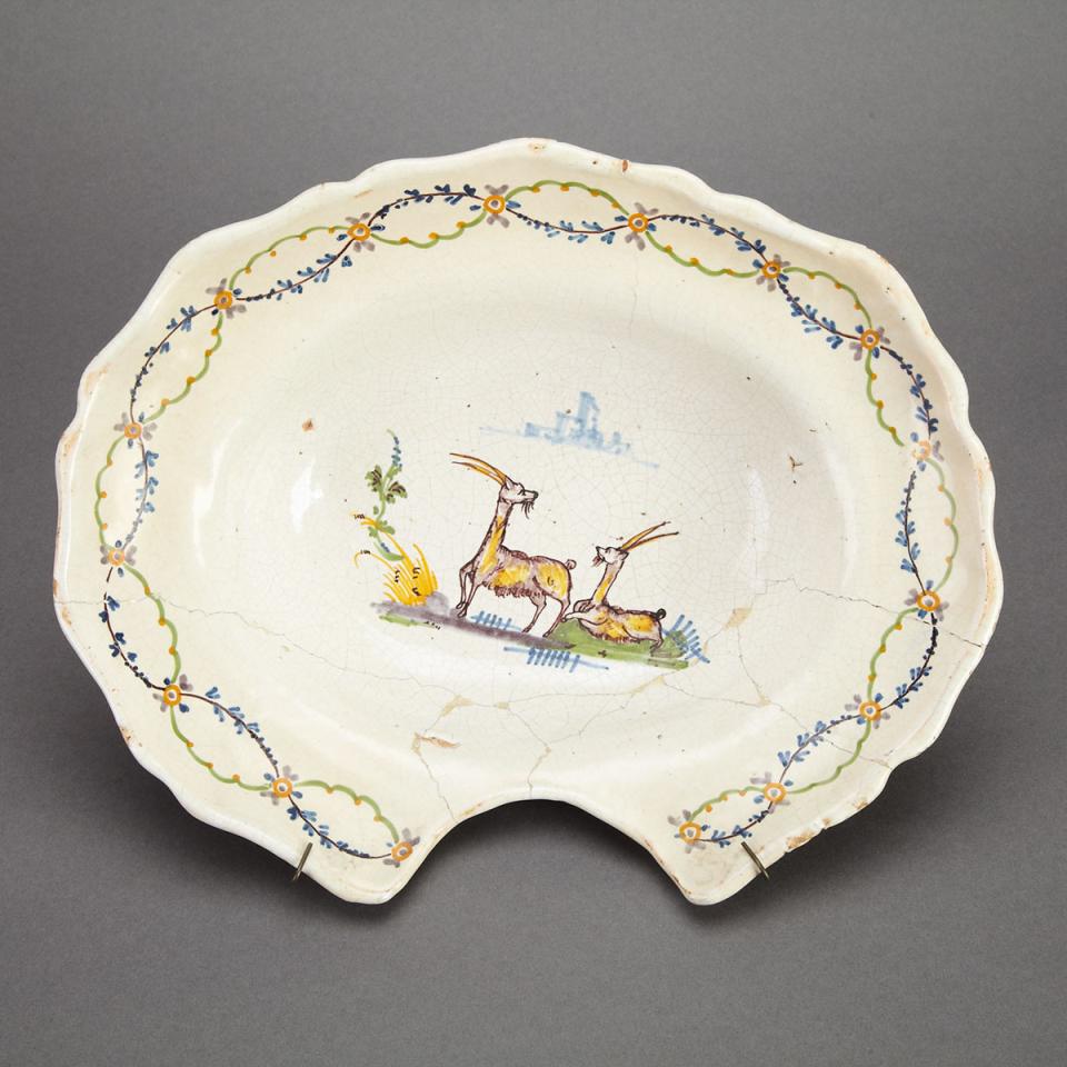 French Faience Barber’s Bowl, 19th century