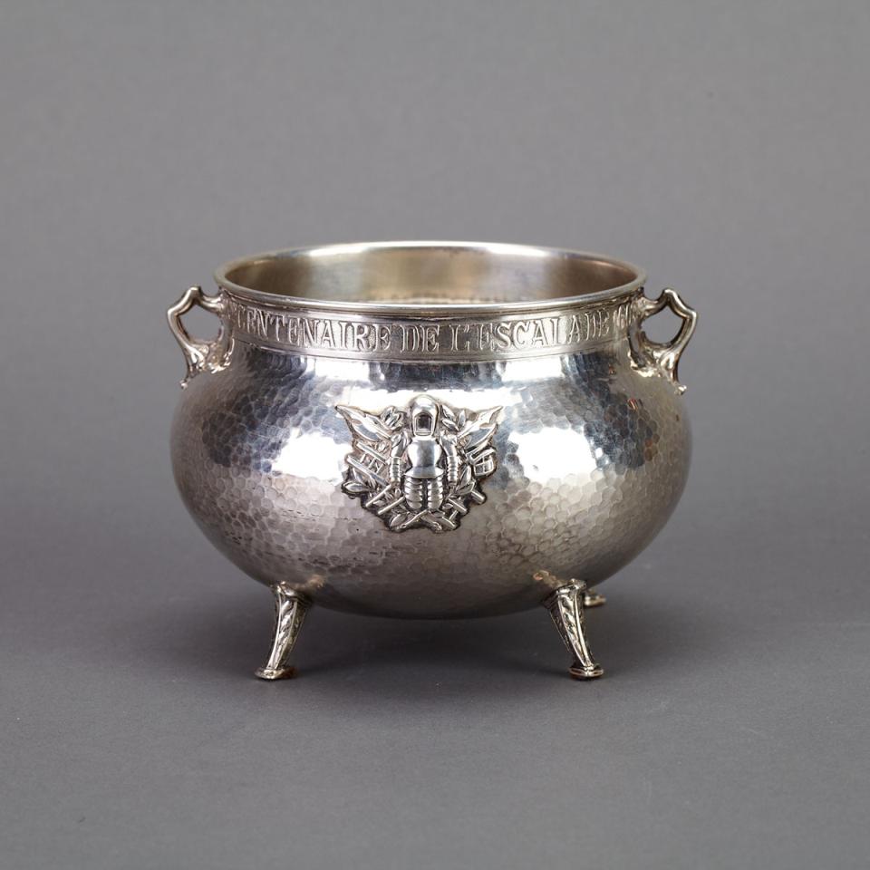 Swiss Silver ‘L’Escalade’ Cauldron-Form Vase, A. Guillermin, Geneva, 1902