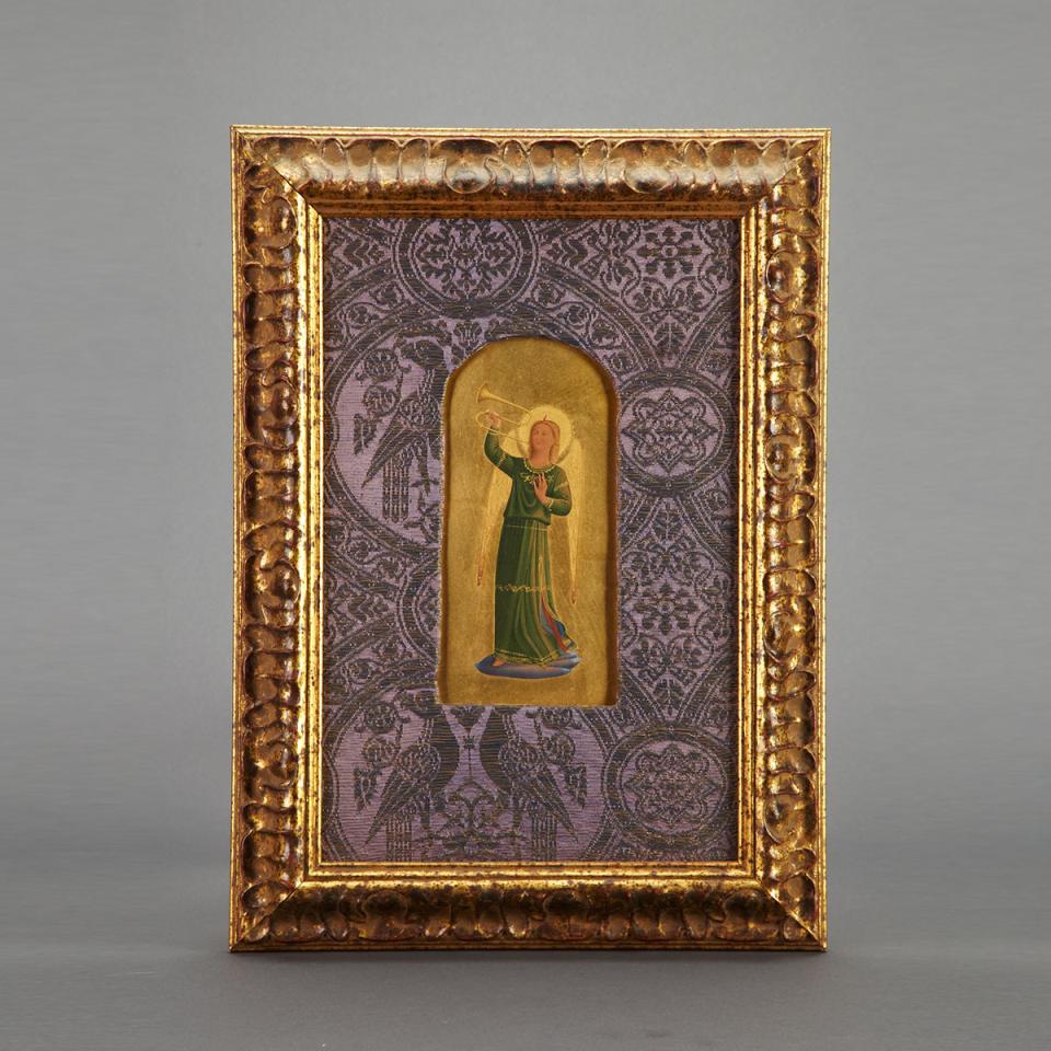 After Fra Angelico, Pair of Angelic Musicians, mid 20th century