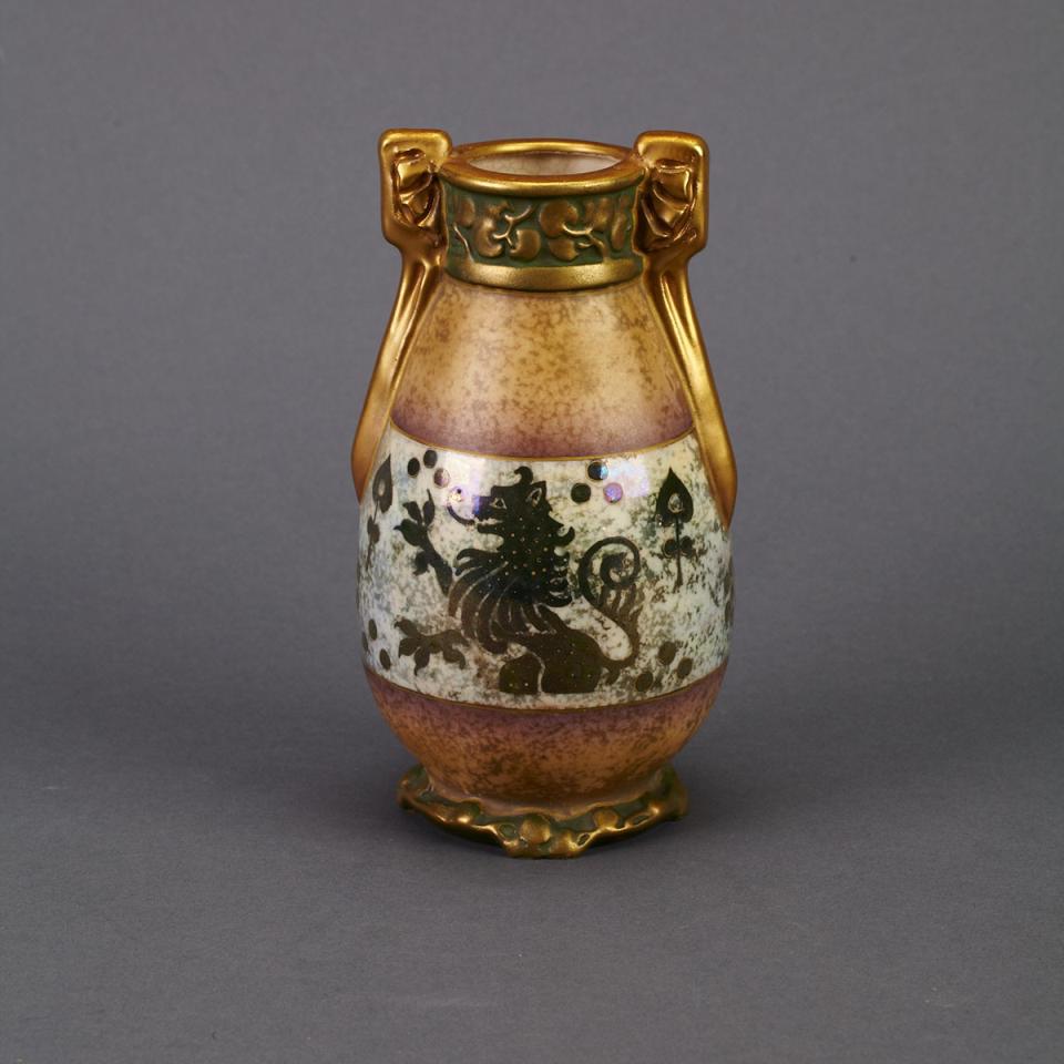 Amphora Lustre Decorated Vase, c.1900