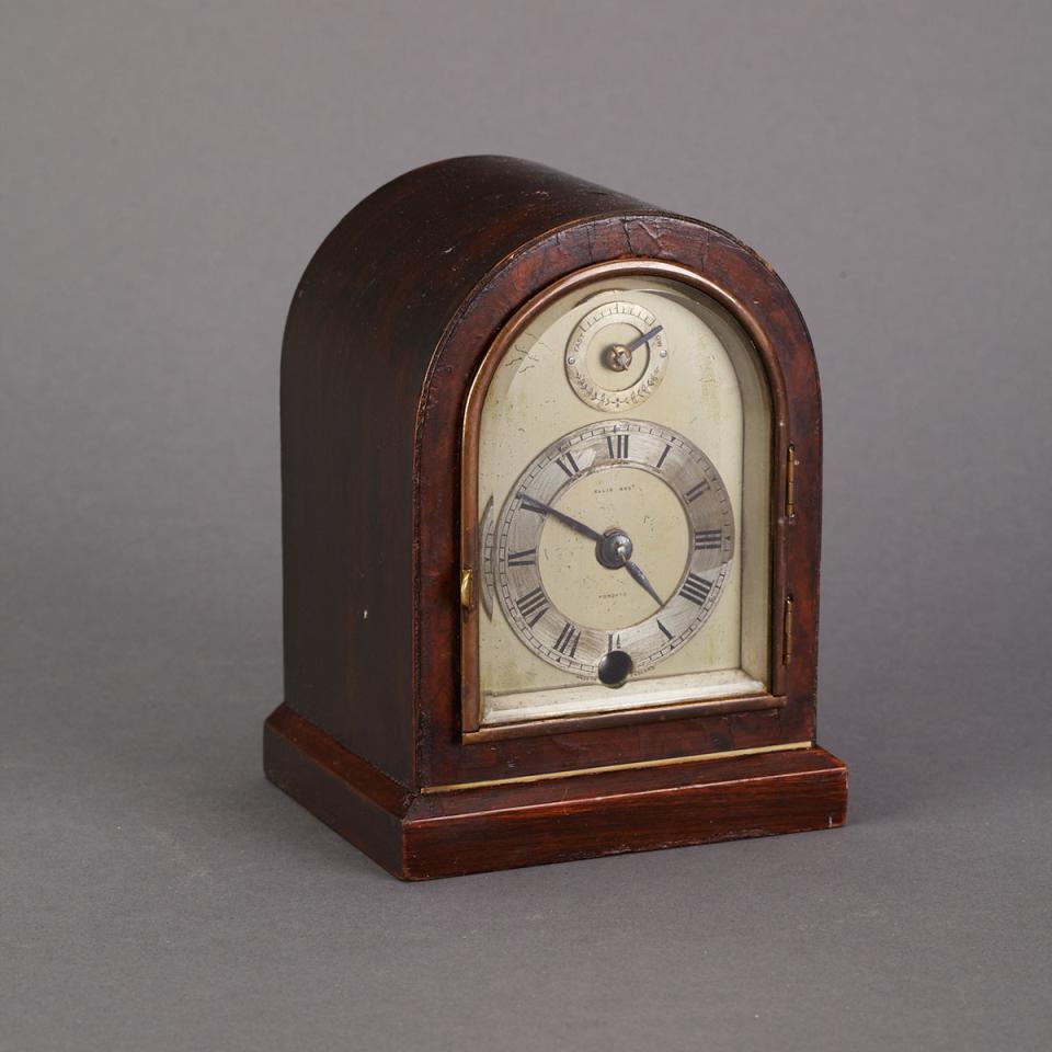Edwardian Miniature Mahogany Bracket Clock, c.1910