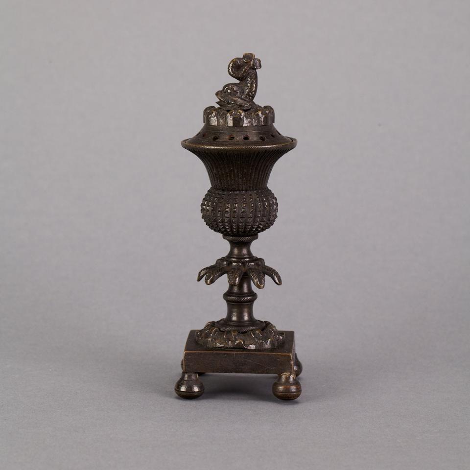 Continental Bronze Pastille Burner, early 19th century
