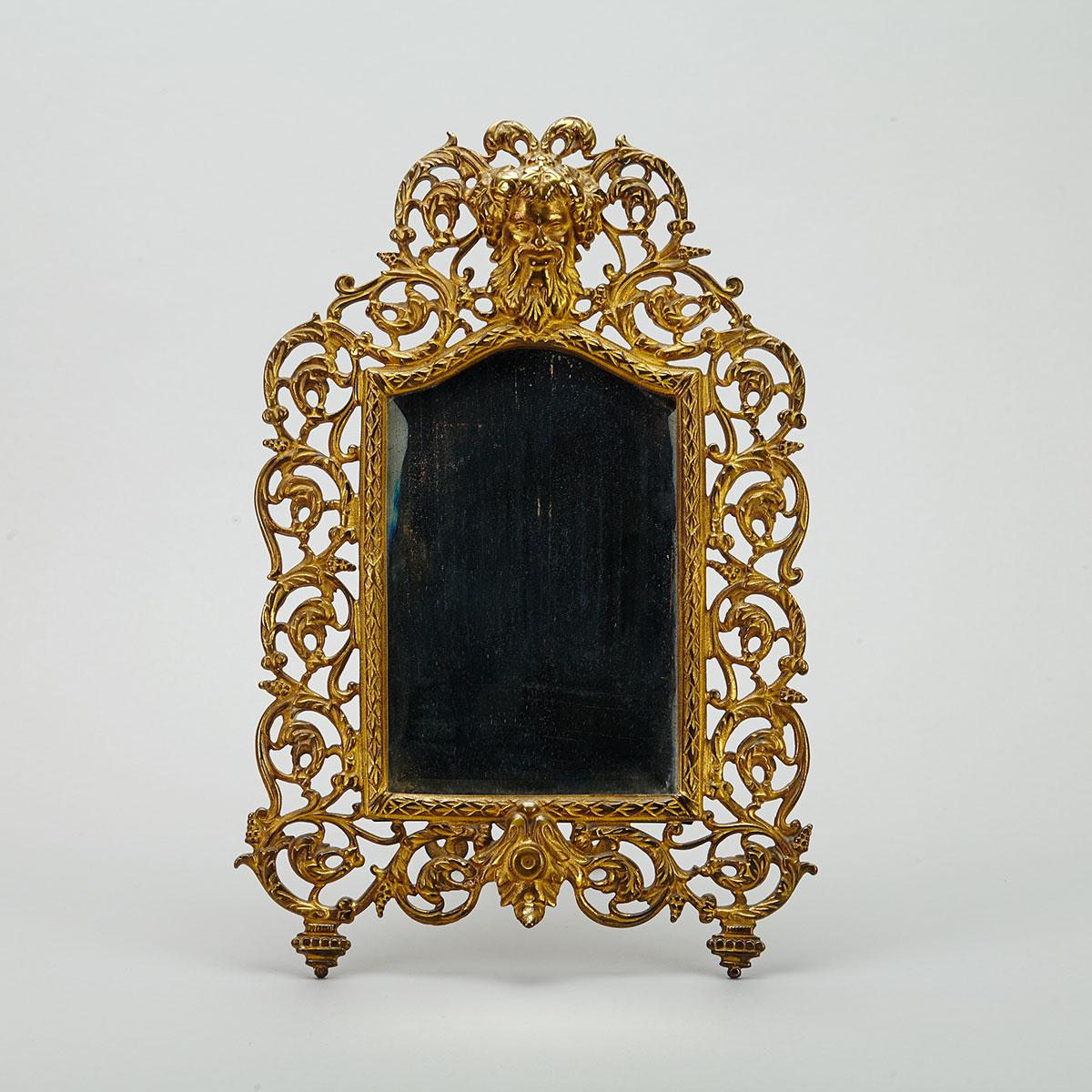 Bradley & Hubbard Gilt Cast Iron Easel Mirror, late 19th century