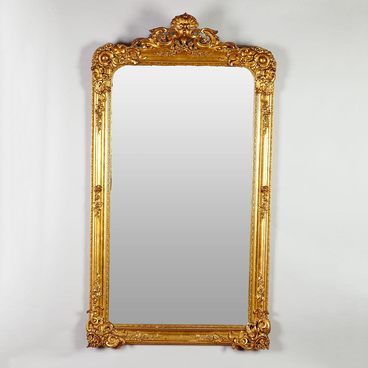 Victorian Giltwood and Gesso Console Mirror, 19th century