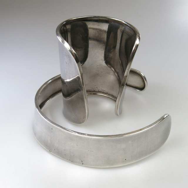Robert Lee Morris Sterling Silver Open Cuff Bangle And Torque Necklace