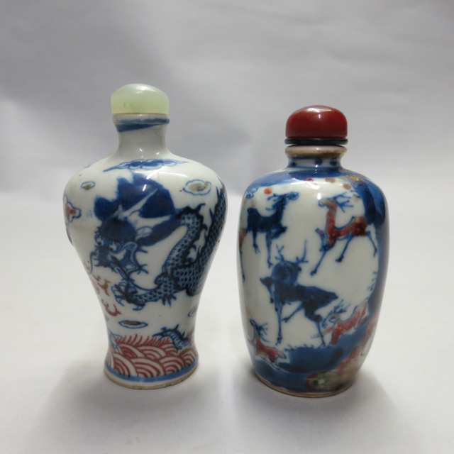 Group of Five Snuff Bottles