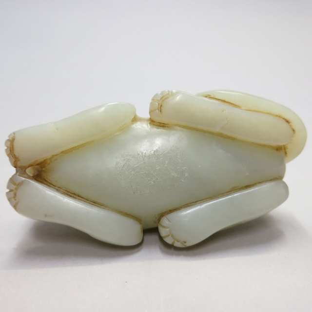 Pale Celadon Jade Carving of a Cat