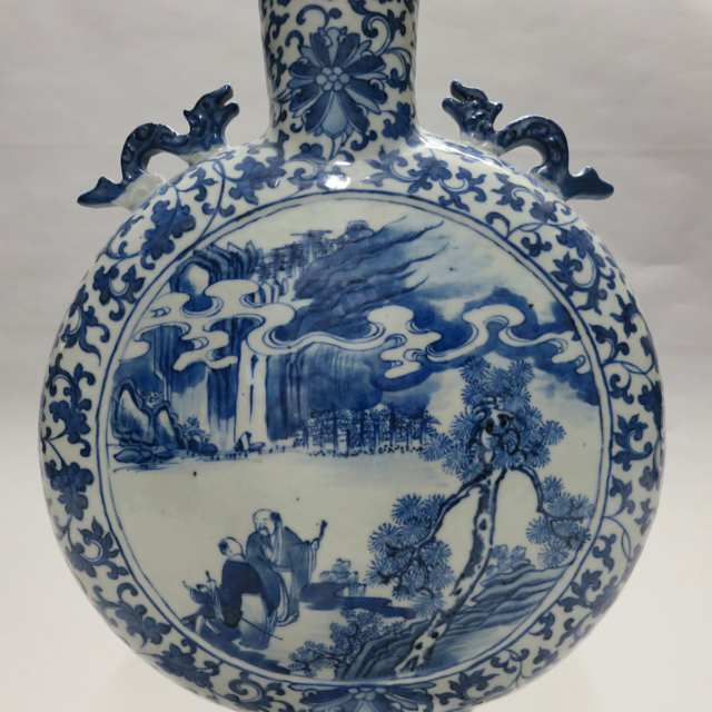 Blue and White Moon Flask