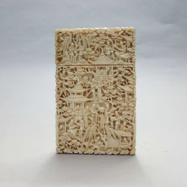 Export Ivory Card Case, 19th Century