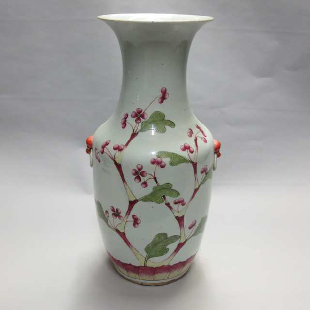 Famille Rose Baluster Vase, Early 20th Century
