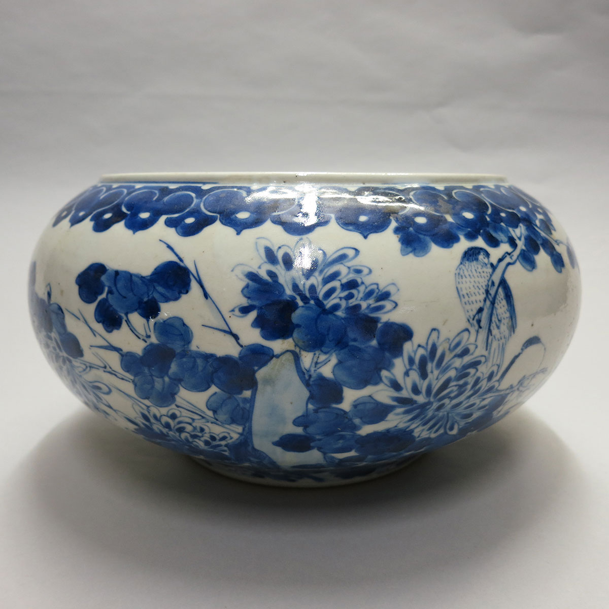 Blue and White Planter, Kangxi Mark, 19th Century