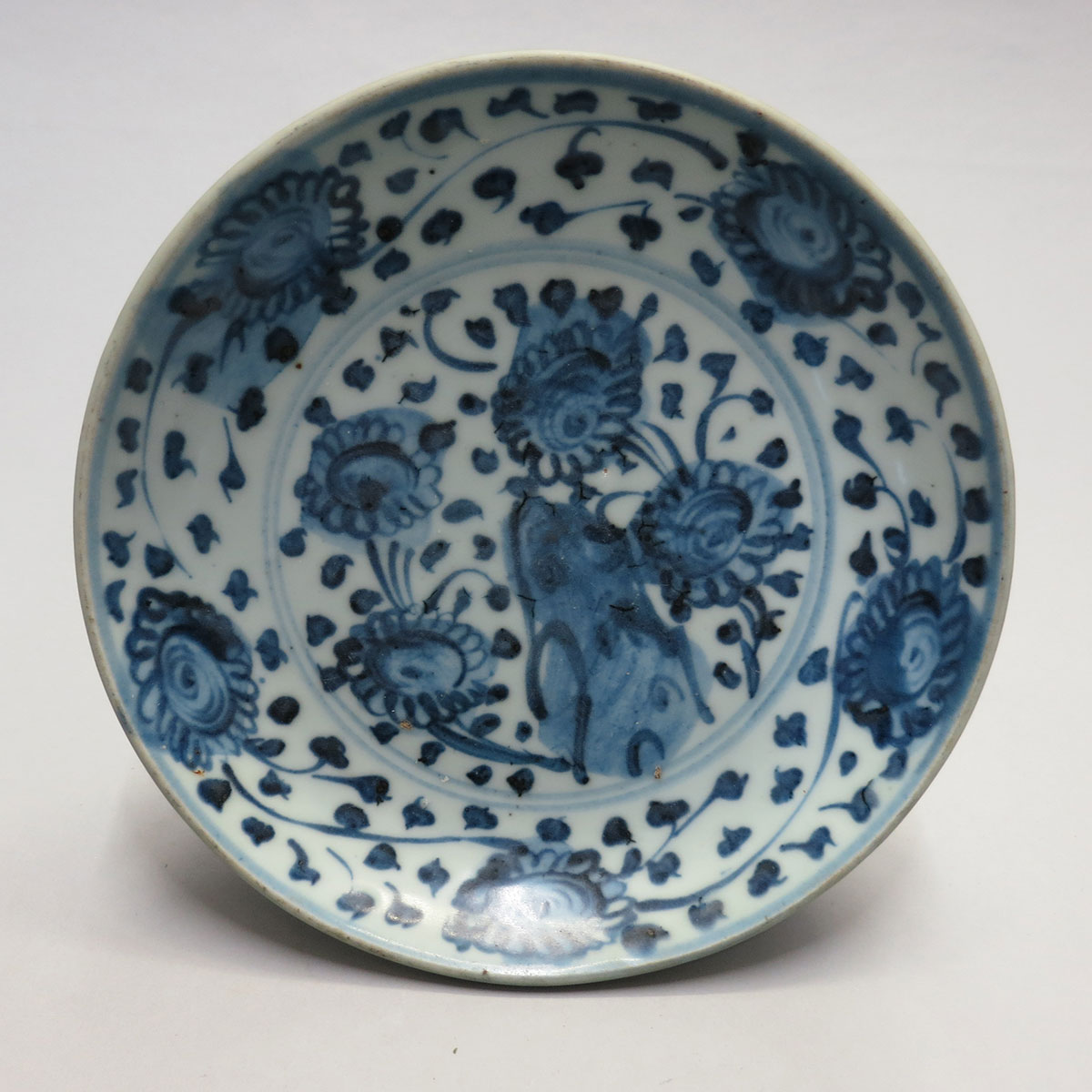 Blue and White Plate, Ming Dynasty, 16th/17th Century