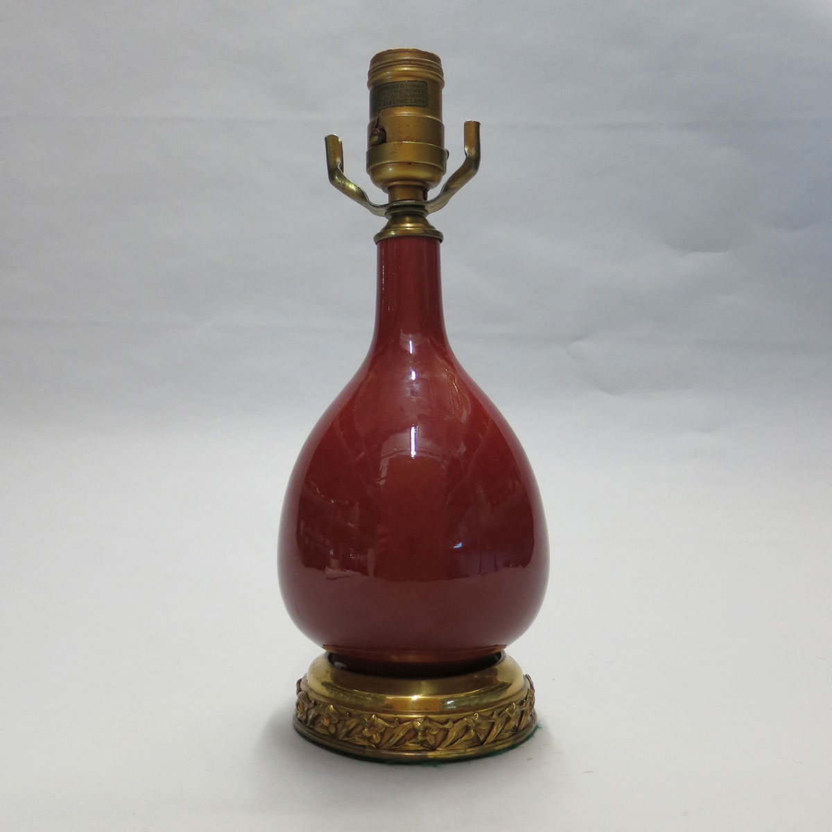 Oxblood Glazed Bottle Vase