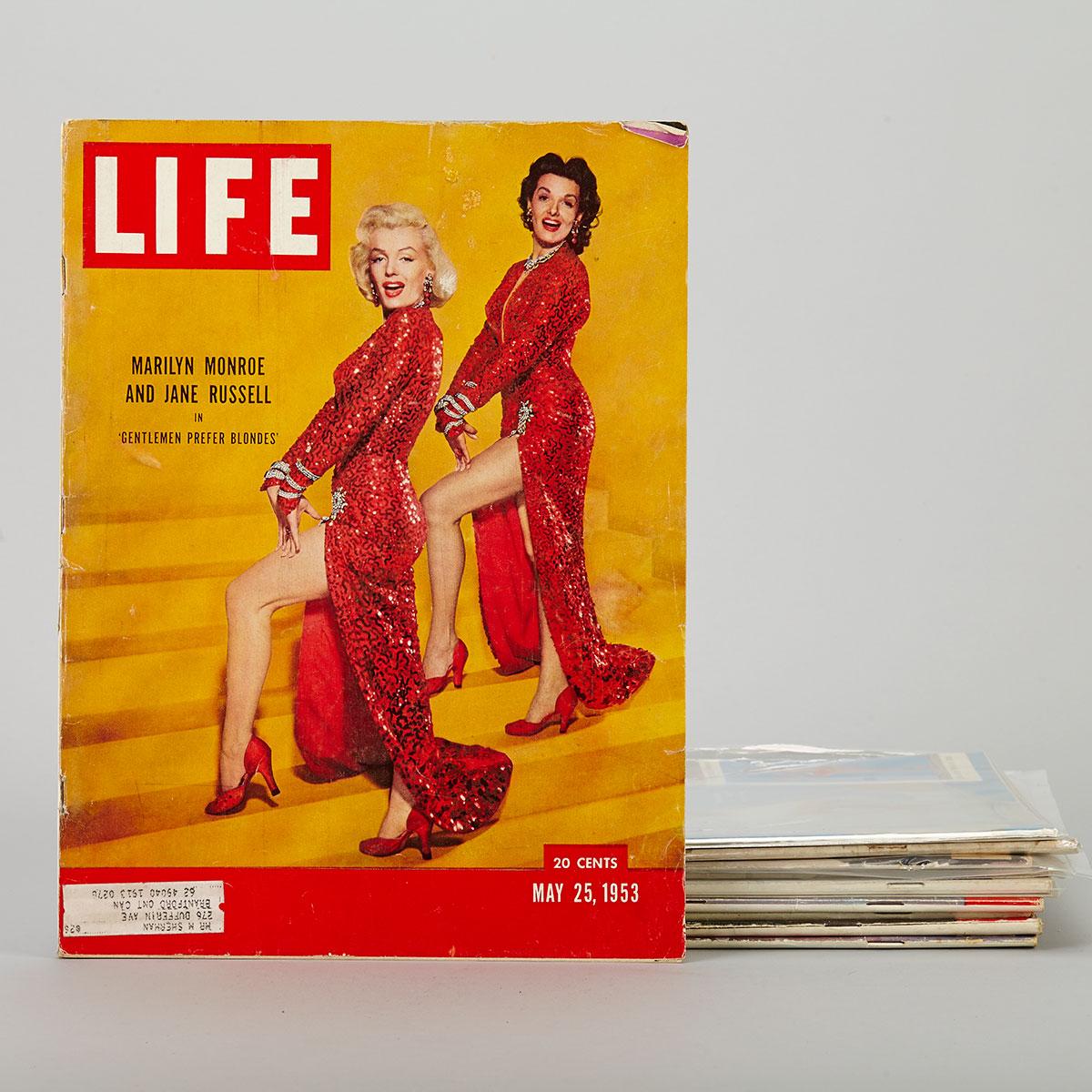 Marilyn Monroe Covers: Ten American Oversize Magazines, 1952-1962