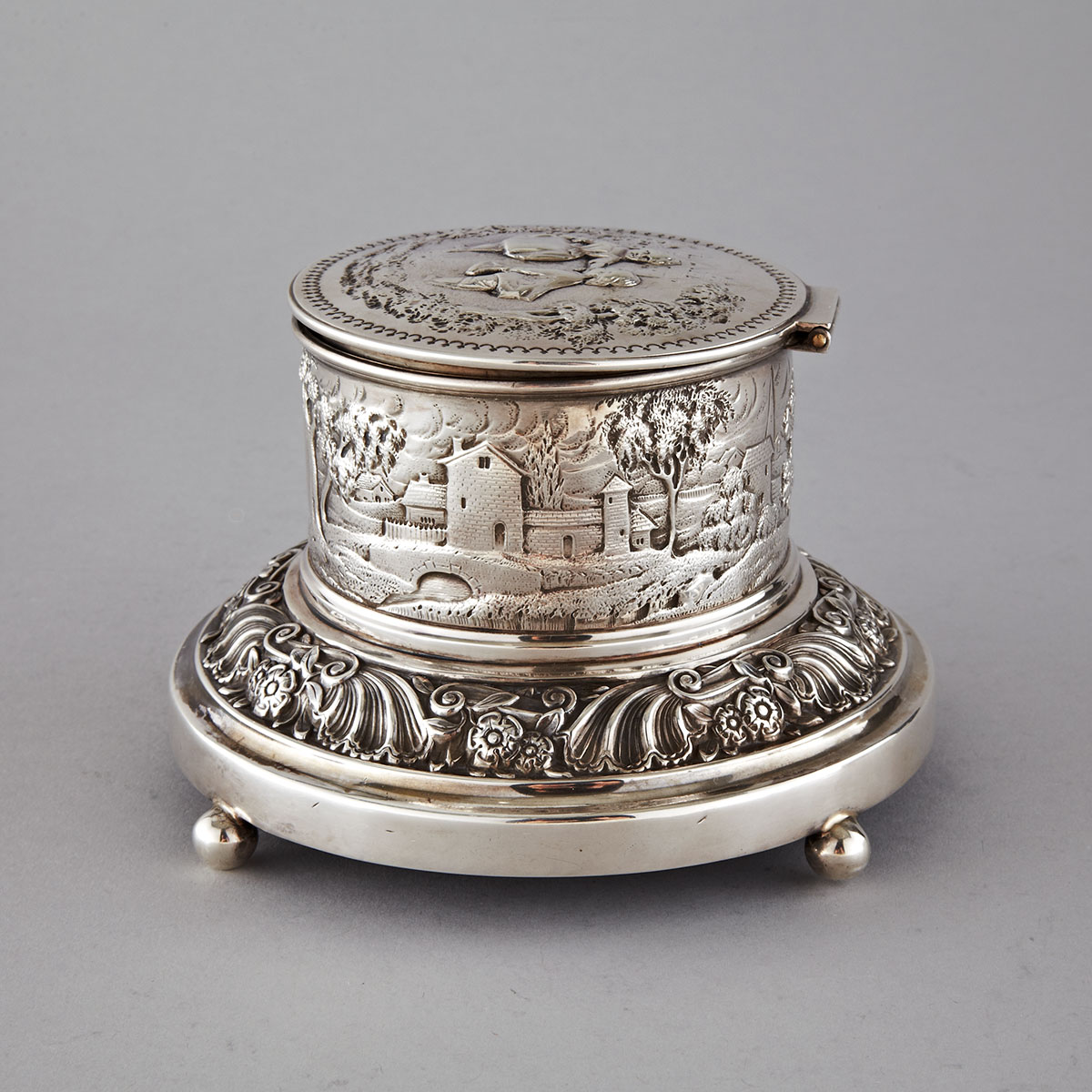 Silver Inkwell, late 19th century