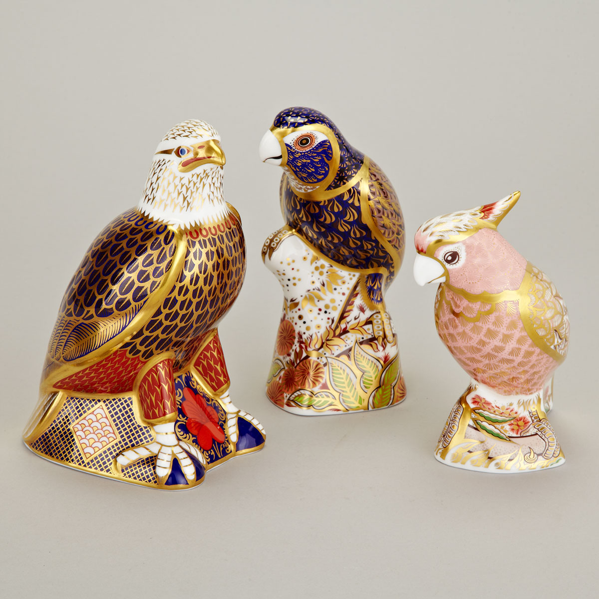 Three Royal Crown Derby Birds, 1994-2007