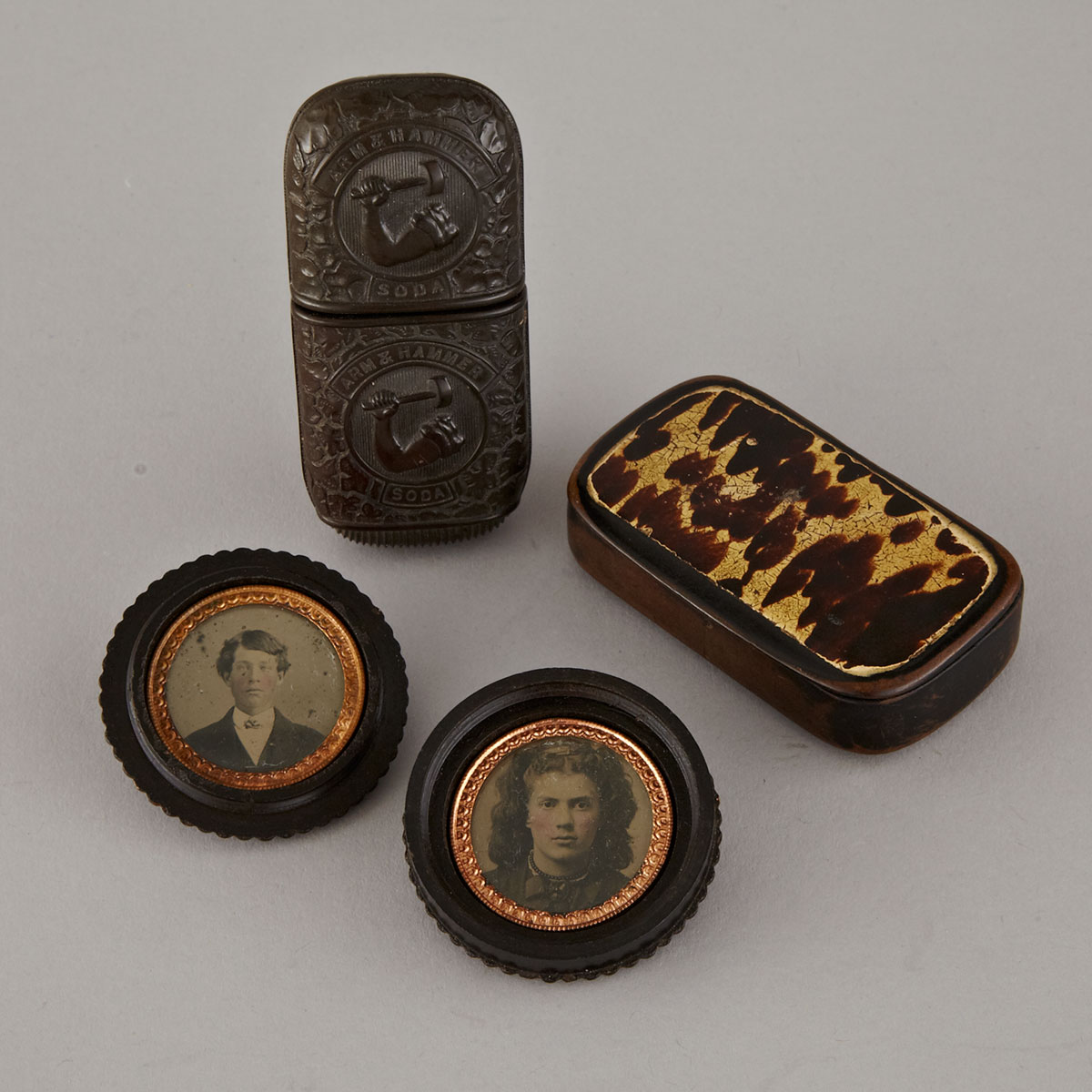 Group of Three Small Victorian  Boxes, 19th century